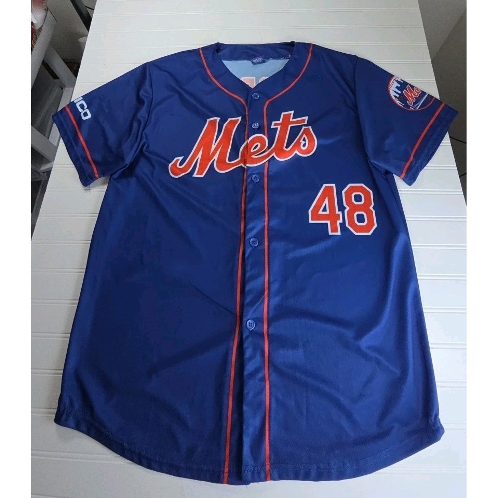Jacob deGrom Mets‎ Baseball Jersey Geico Citi Field 2017 Promo Giveaway Size XL